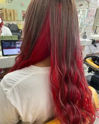 ロング カラー 大坪 拓斗のヘアスタイル