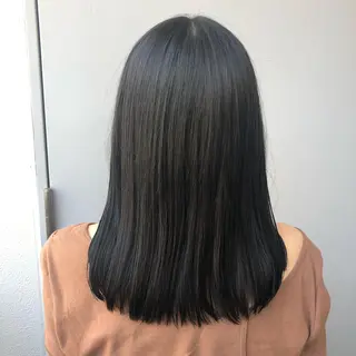 セミロング カラー レイヤーカット 韓国ヘアayameのヘアスタイル