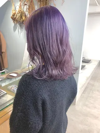 ミディアム カラー leben serikaのヘアスタイル