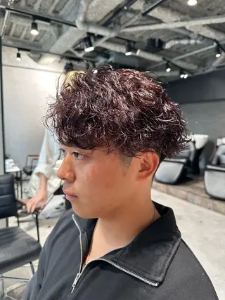 ショート カラー パーマ ヘアアレンジ メンズ メンズヘア静岡 ✂︎Ryuheiのヘアスタイル