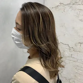 ロング カラー パーマ ヘアアレンジ メンズ キッズ ネイル マツエク・マツパ nameless髪質 改善ブリーチ心斎橋のヘアスタイル
