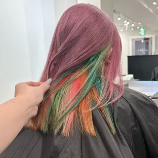 セミロング カラー ショート/ウルフ カットモデル募集のヘアスタイル