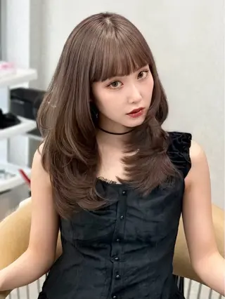 ロング カラー 当日予約/天神美容室 HACKのヘアスタイル