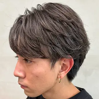 ミディアム パーマ ヘアアレンジ メンズ fifth 石川 凪のヘアスタイル