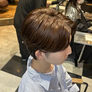 ミディアム カラー パーマ メンズ レイヤー🎀透明感 カラー|ワンホンのヘアスタイル