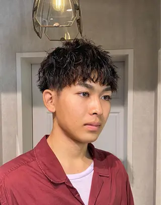 パーマ メンズ お洒落カジュアル🍃 まなとのヘアスタイル