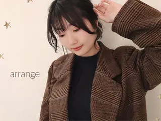 セミロング ヘアアレンジ 市川 千夏のヘアスタイル