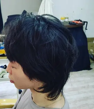ミディアム メンズ Uketoru 横田健のヘアスタイル