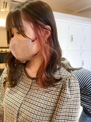 セミロング カラー 透明感カラー/京橋/ reikoのヘアスタイル