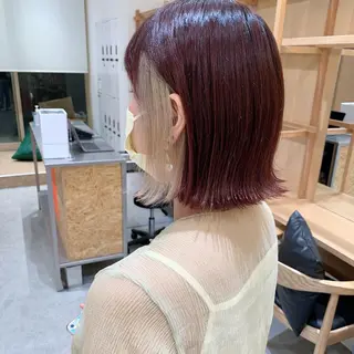 ショート カラー ヘアアレンジ パーマ/暖色/ボブ イワタテ🇰🇷のヘアスタイル