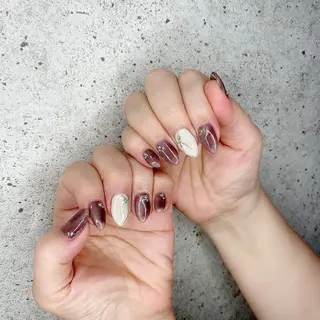 セミロング カラー パーマ ヘアアレンジ メンズ キッズ ネイル マツエク・マツパ Salon Ｋのネイルデザイン