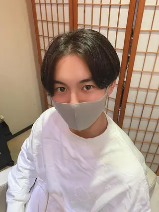 カラー ヘアアレンジ メンズ 韓国風🇰🇷うる艶 レイヤー/海青🫧のヘアスタイル