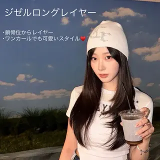 ロング 中顔面短縮 顔まわり新田大翔のヘアスタイル