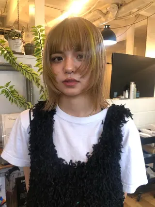 ミディアム カラー デザインカット🎨 ボブ🫟おざきのヘアスタイル