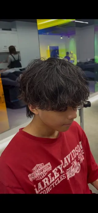 ショート パーマ メンズ シャドウパーマ/ ルーズパーマ/メンズのヘアスタイル