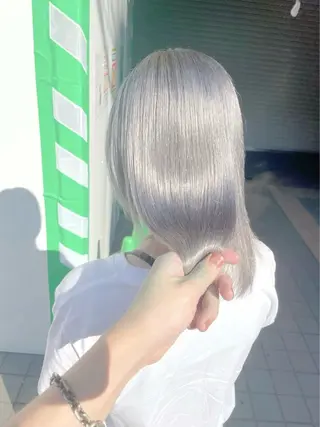 セミロング カラー ブリーチ指名 No.1🦋KOKIのヘアスタイル