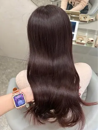 ロング カラー Rio🎀ブリーチ なし透明感♡顔周り♡のヘアスタイル