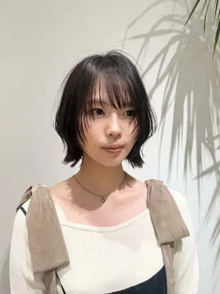 ミディアム カラー 田中航平/渋谷ボブ/ レイヤーボブのヘアスタイル