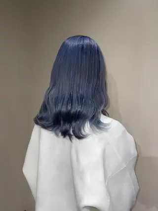 セミロング カラー ムラ修正.ブリーチ エクステ🤍アミルのヘアスタイル