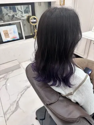 セミロング カラー 安田 柚月のヘアスタイル