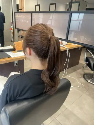 ロング カラー 佐藤 由依/水光カラーのヘアスタイル