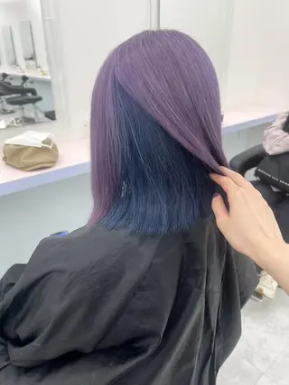 セミロング 🤍ハイトーン寒色 🤍MADOKAのヘアスタイル