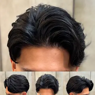 ショート パーマ メンズ トミモト アユムのヘアスタイル
