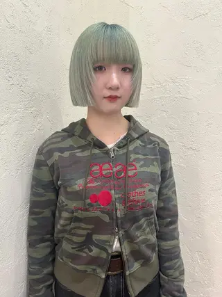 ショート 勝野夏希/ハイトーン /ベージュ/松本のヘアスタイル