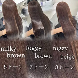 カラー 🤍ブリーチなし ブラウンhimi🤍のヘアスタイル