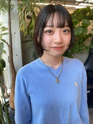 ショート カラー 似合わせカット レイヤー/ボブのヘアスタイル