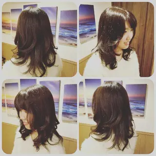 セミロング spa hair  ark 富井直美のヘアスタイル