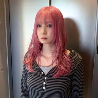 ロング カラー 透明感/血色カラー/ 似合せレイヤー/ゆいのヘアスタイル