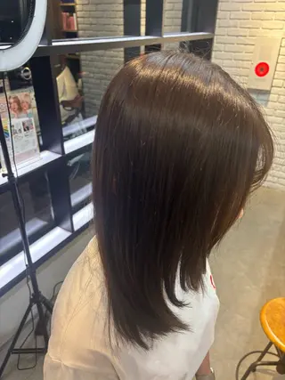 ロング カラー 似合う赤み消しカラー ＊こうき［恵比寿］のヘアスタイル