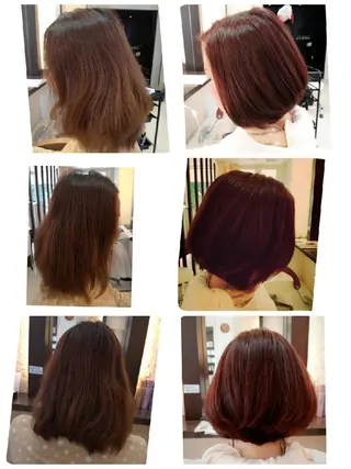 パーマ ミディアム カラー 安藤 理香のヘアスタイル