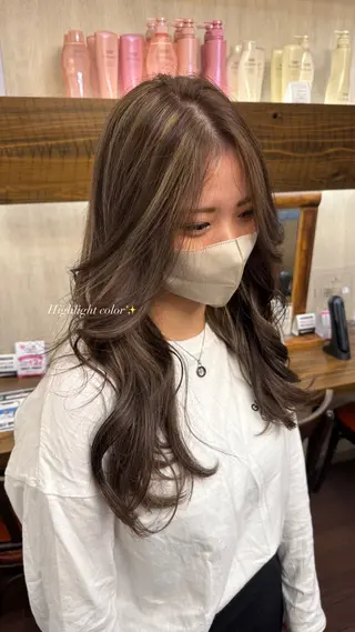ロング カラー 能隅あいかFLEAR 口コミ⭐️5.0⭐️のヘアスタイル