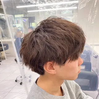 セミロング カラー ヘアアレンジ メンズ特化 水口湧太のヘアスタイル