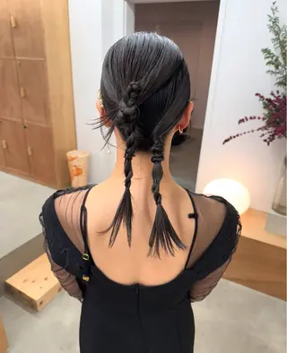 セミロング カラー ヘアアレンジ 坂本 圭太朗のヘアスタイル