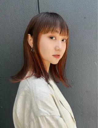 ミディアム カラー 派手髪デザインカラー ヒロカのヘアスタイル