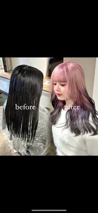 セミロング カラー 💫miyu💫デザ インカラー/アレンジのヘアスタイル