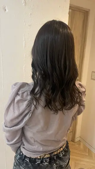 ミディアム ヘアアレンジ 暖色カラー/ ストレート/くるみのヘアスタイル