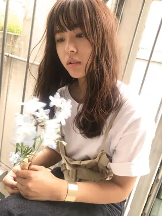 セミロング カラー 🌷小野田 睦🌷のヘアスタイル