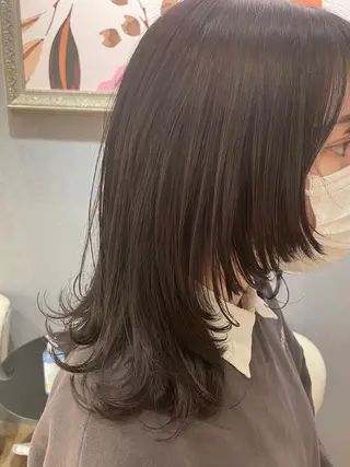 セミロング カラー 大橋 拓実のヘアスタイル