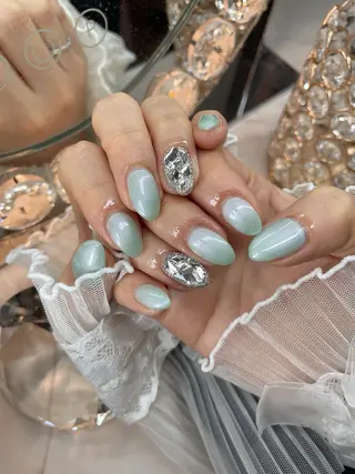 ネイル 23時まで❤︎韓国、 ワンホンネイルのネイルデザイン