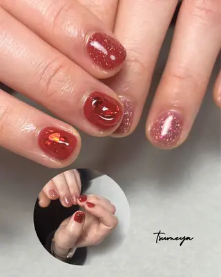 ネイル tsumeya ゆるかわ手描きネイルのネイルデザイン