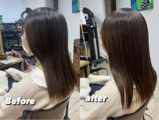 セミロング 髪質改善 髪質改善カラーゆうひのヘアスタイル