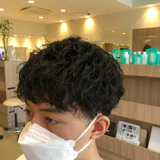 ショート パーマ メンズ 🐠寒色系×パーマ 櫻井　麿偉🐏のヘアスタイル