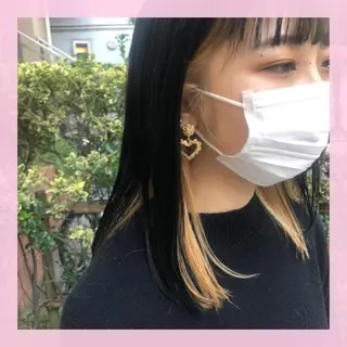 セミロング カラー 🍒前川 🍒のヘアスタイル