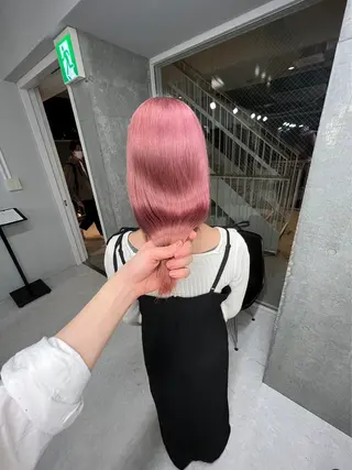 ミディアム カラー 【美髪ハイトーン】 髪質改善/大和🎀のヘアスタイル