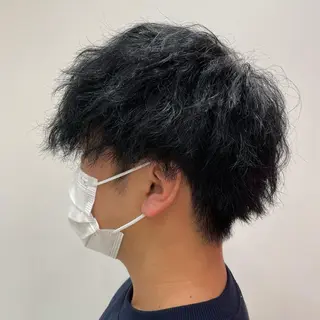 カラー メンズ 韓国風ハッシュカット 似合わせレイヤー池袋のヘアスタイル