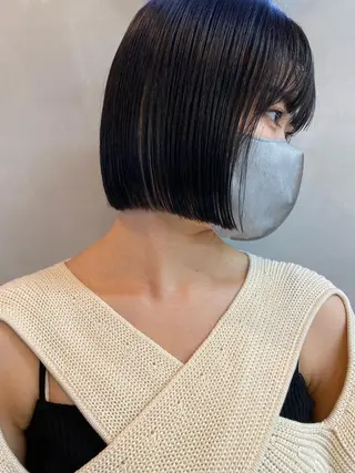 ショート カラー センターパート/ 暖色カラーayuのヘアスタイル